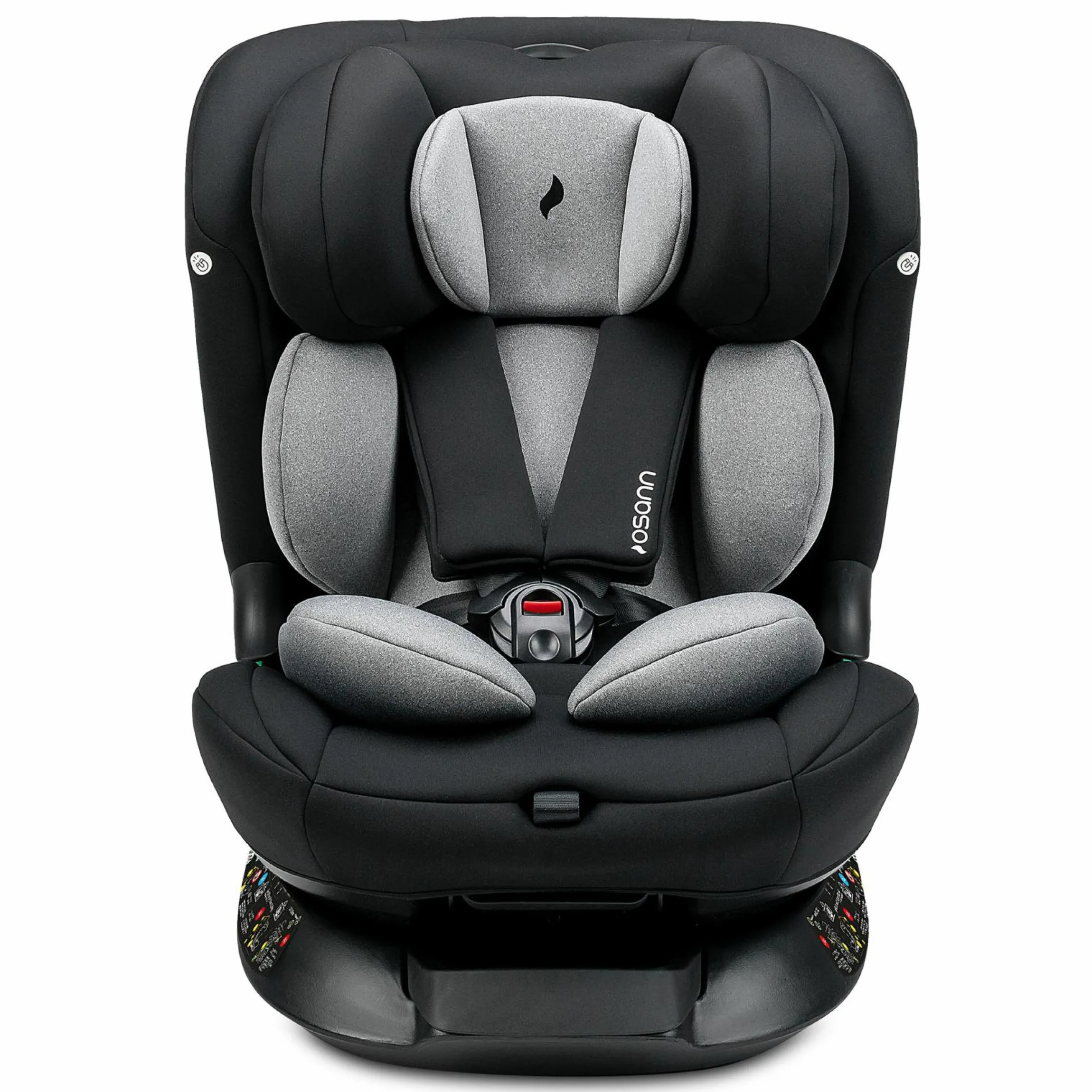 Kindersitz-Reboarder Taos 360 ab Geburt - 12 Jahre (40 cm - 150 cm) drehbar inkl. Isofix-Basis & Top-Tether - Grey Melange - Kollektion 2025