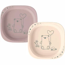 Kinderteller 2er Pack eat green - Lila
