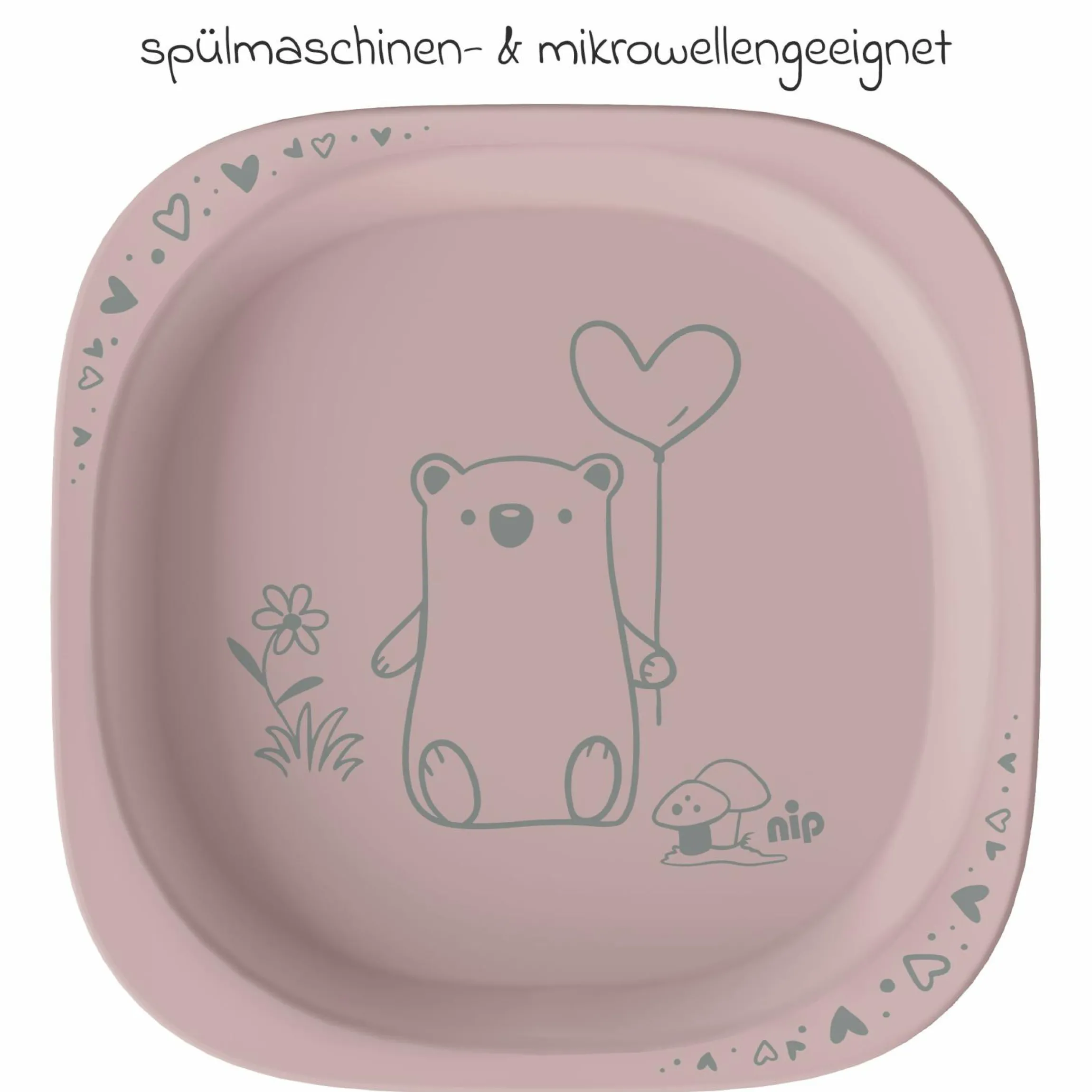 Kinderteller 2er Pack eat green - Lila