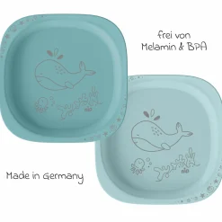 Kinderteller 2er Pack eat green - Blau