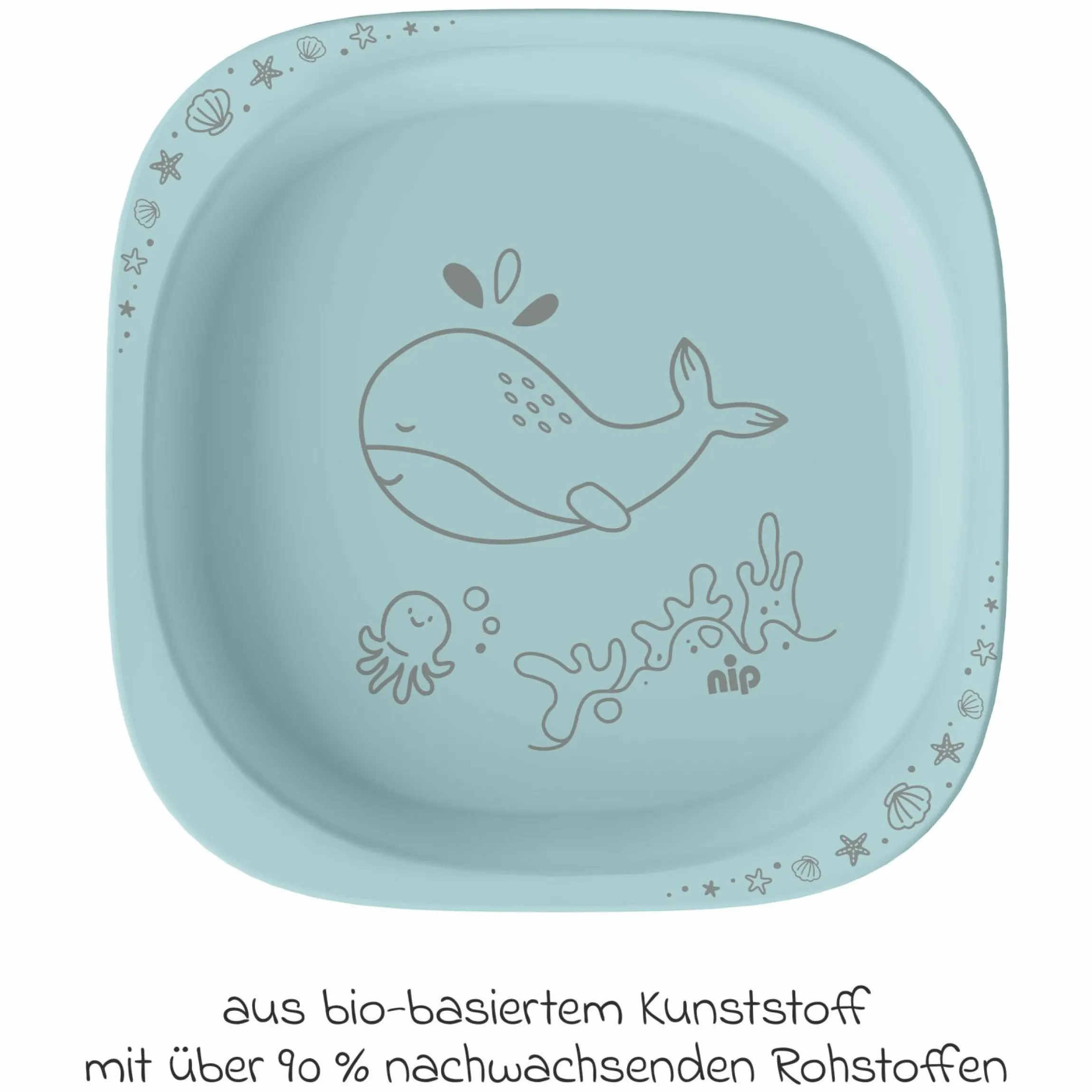 Kinderteller 2er Pack eat green - Blau