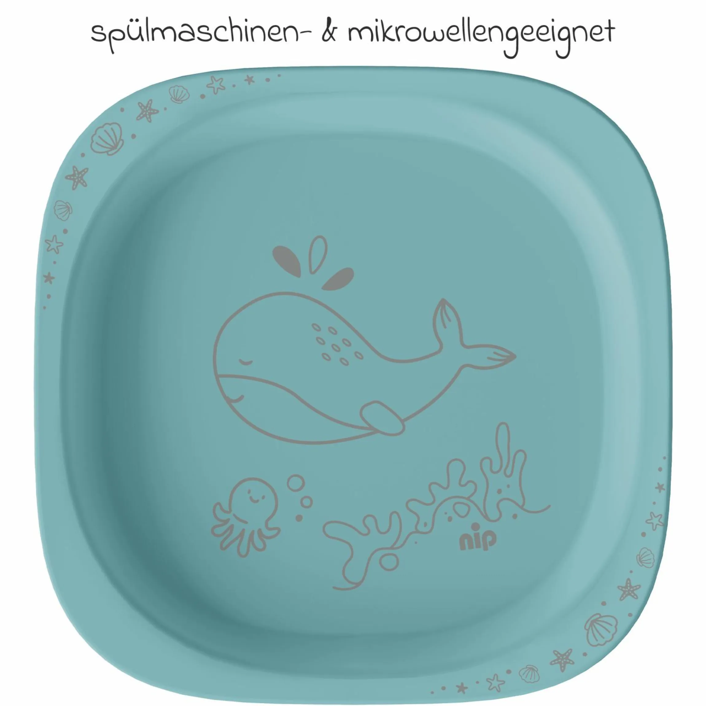 Kinderteller 2er Pack eat green - Blau
