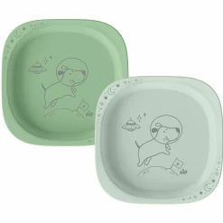 Kinderteller 2er Pack eat green - Grün