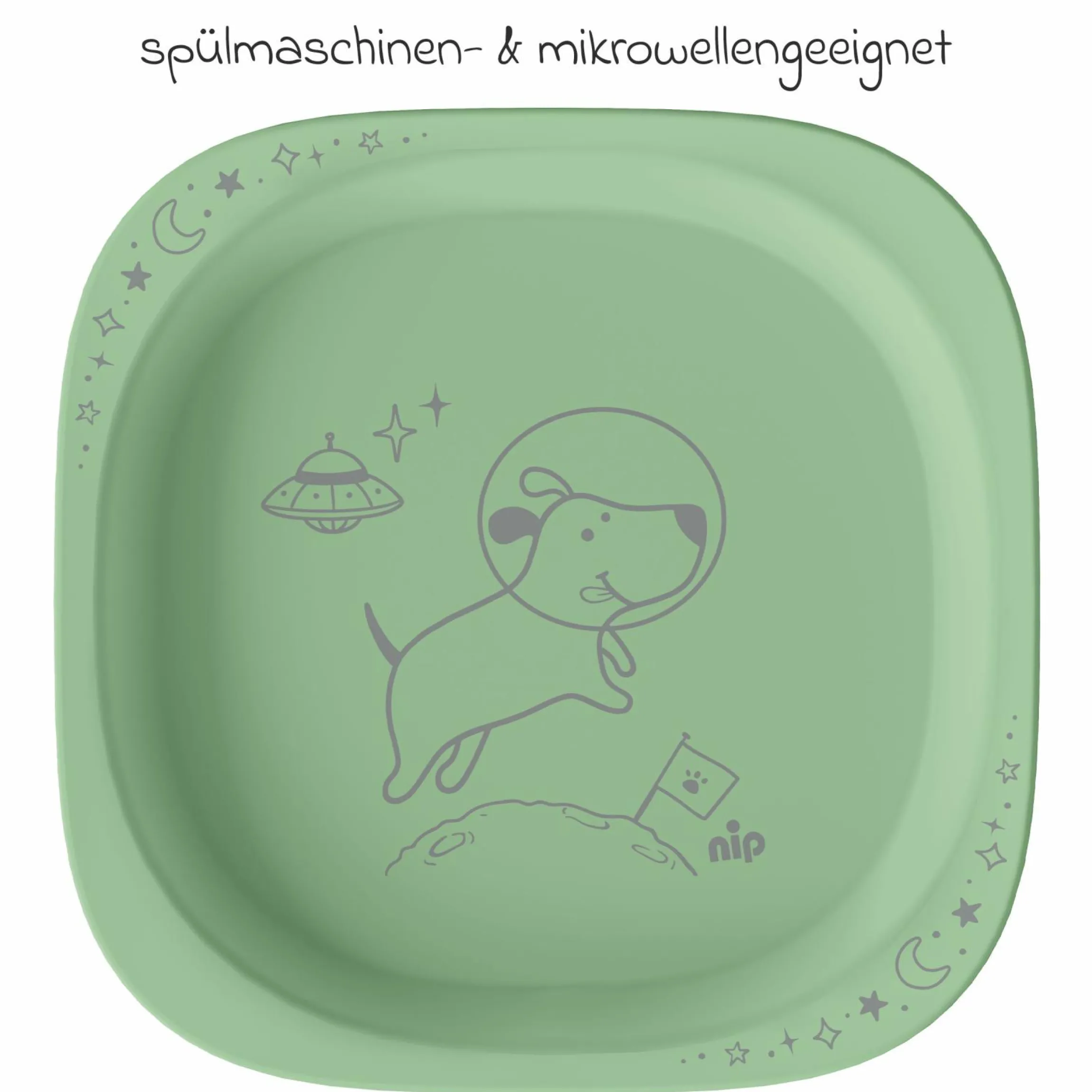 Kinderteller 2er Pack eat green - Grün