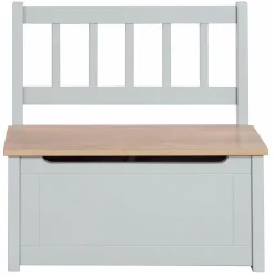 Kindertruhenbank mit aufklappbarer Sitzfläche und Dämpfungsbeschlag - Woody - Natur Taupe