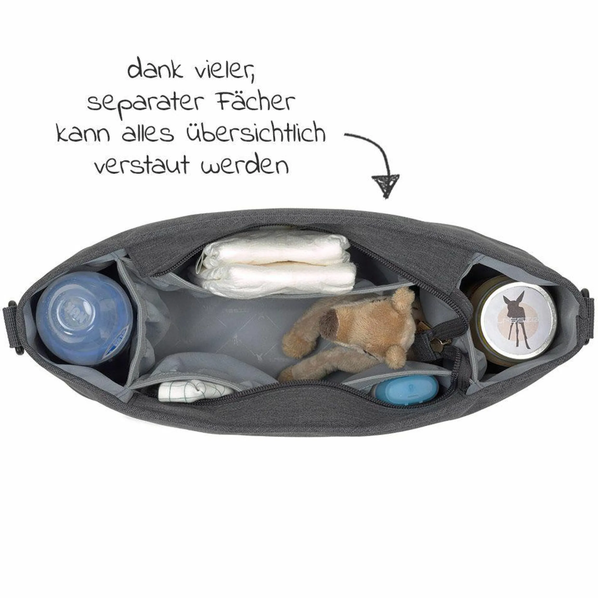 Kinderwagen Organizer Glam Goldie Buggy Bag - Anthracite