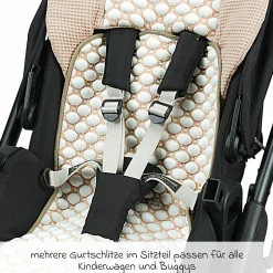 Kinderwagen-Auflage mit iceberg-4D-Gewebe - kühlend für ein angenehmes Sitzgefühl - Sand - Kollektion 2024