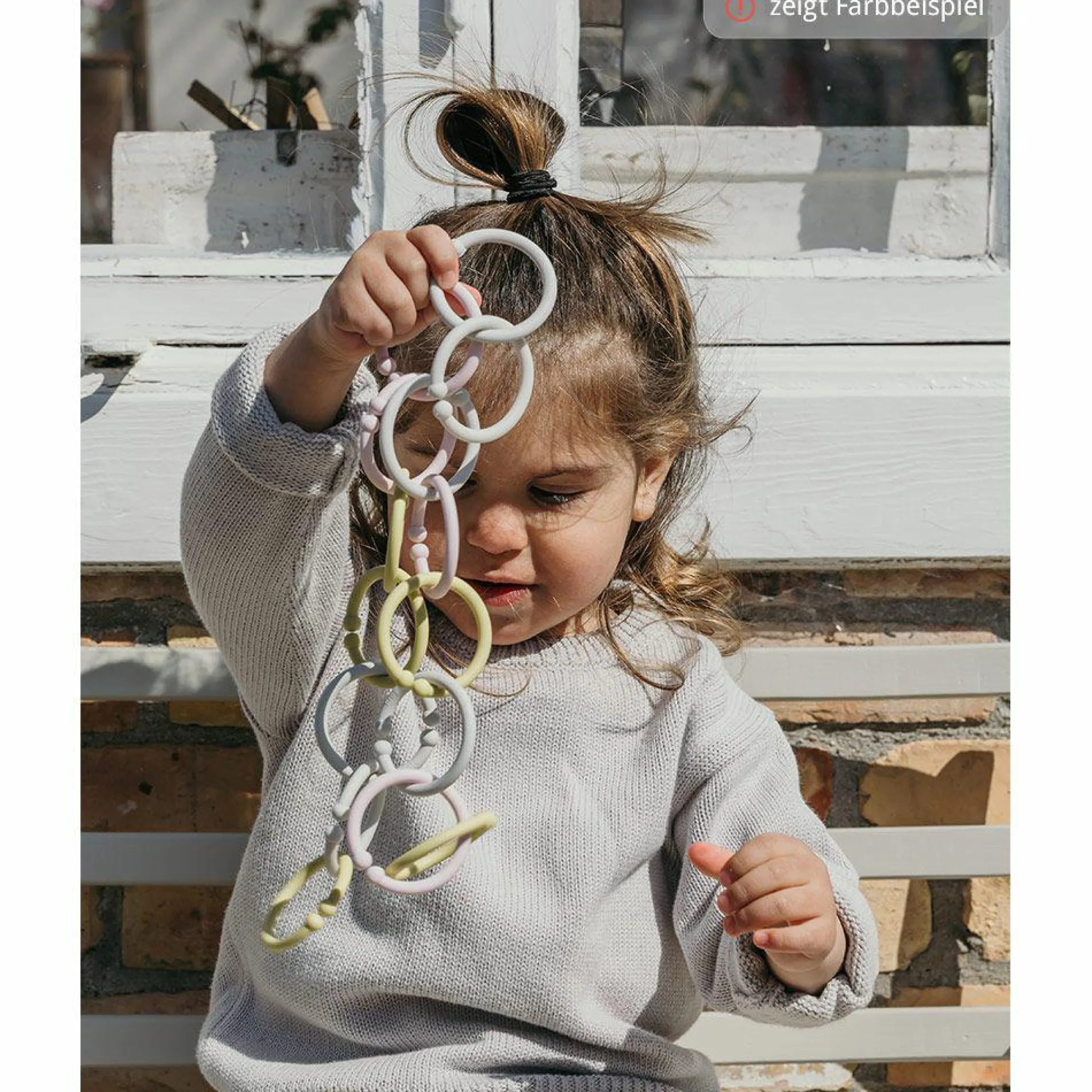Kinderwagenkette - Loops 12er Pack - Blush / Woodchuck / Ivory