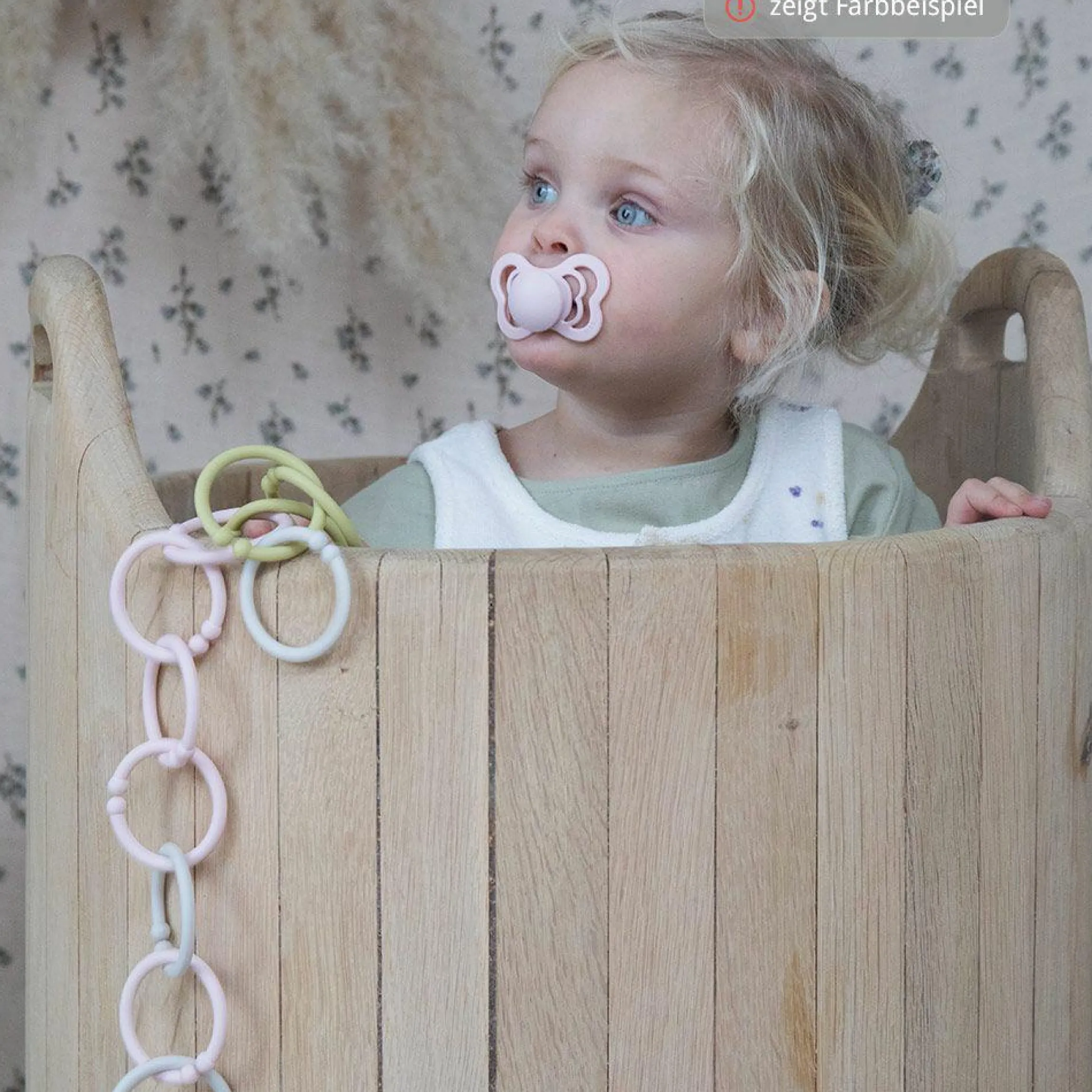 Kinderwagenkette - Loops 12er Pack - Blush / Woodchuck / Ivory