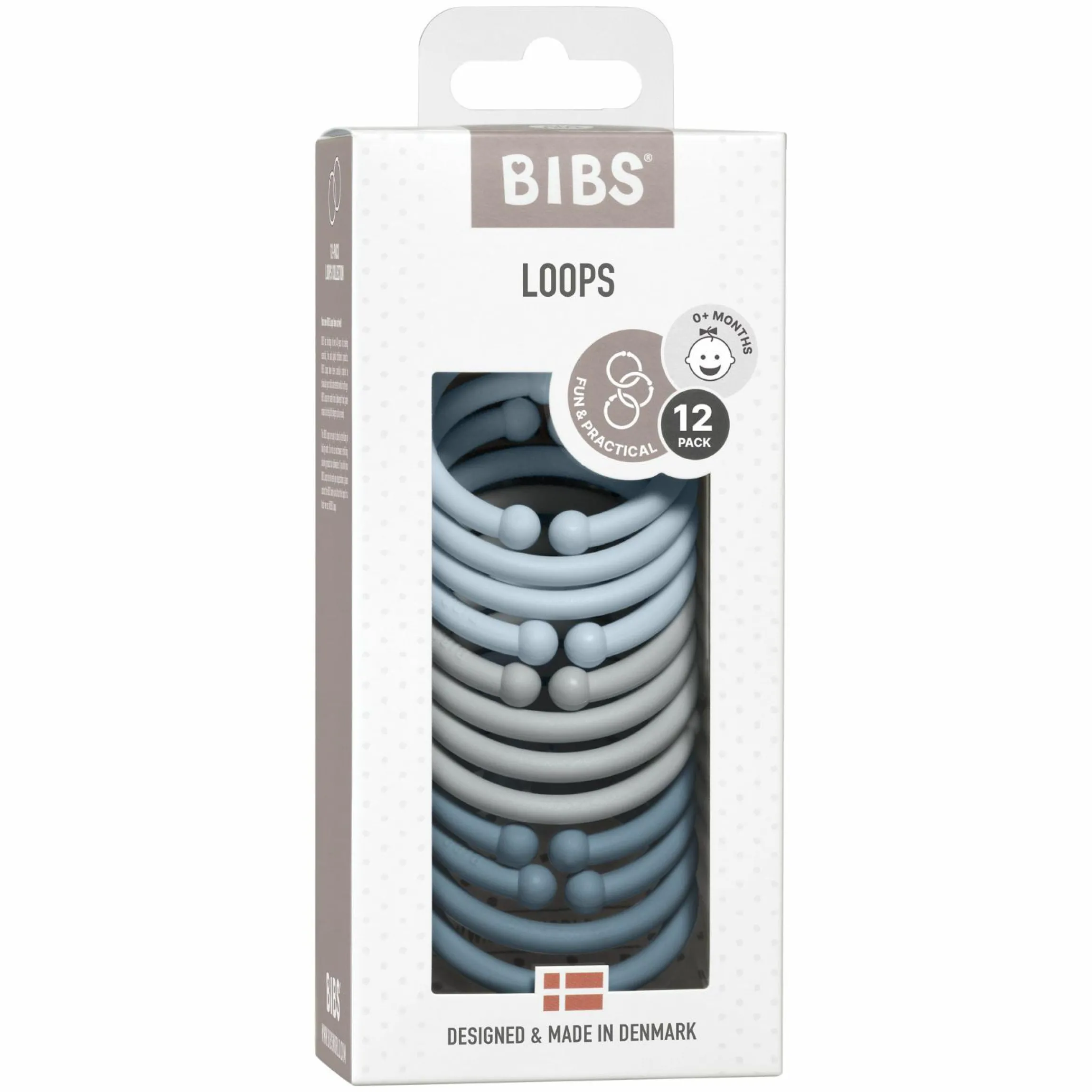 Kinderwagenkette - Loops 12er Pack - Cloud / Baby Blue / Petrol