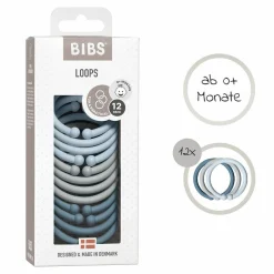 Kinderwagenkette - Loops 12er Pack - Cloud / Baby Blue / Petrol