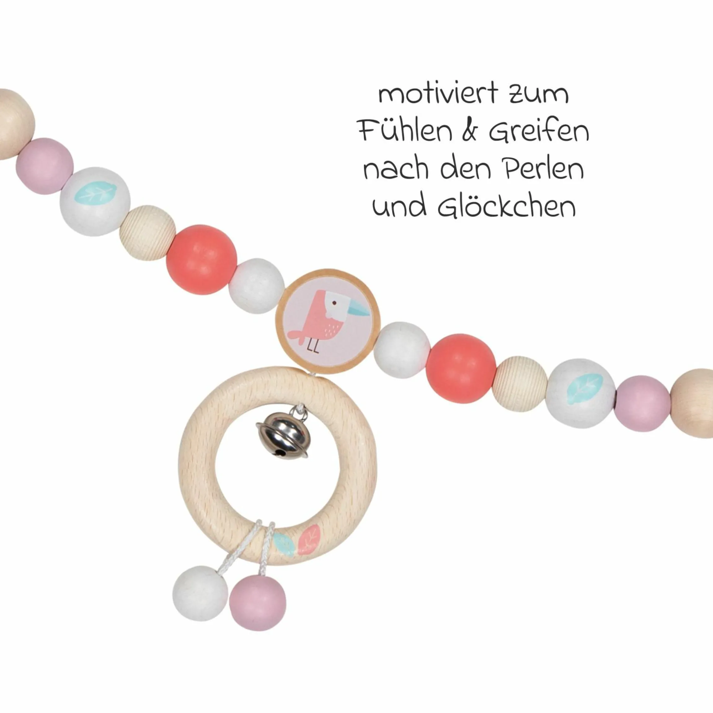 Kinderwagenkette - Papageientaucher - Rosa