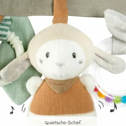 Kinderwagenkette mit Rassel & Quietsche - Esel & Schaf