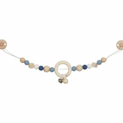 Kinderwagenkette mit Silikonperlen - Sternchen - Blau