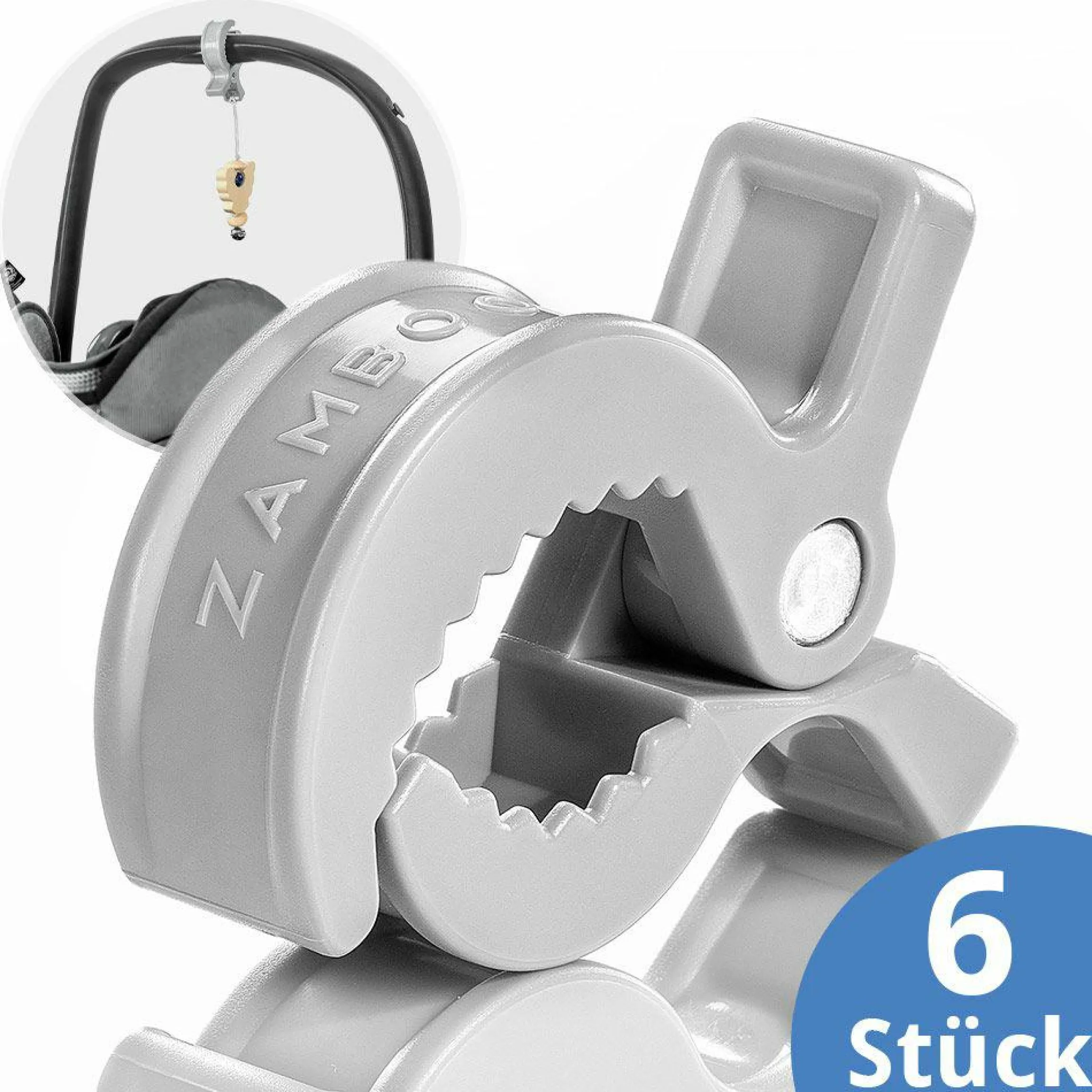 Kinderwagen-Klammern 6 Stück