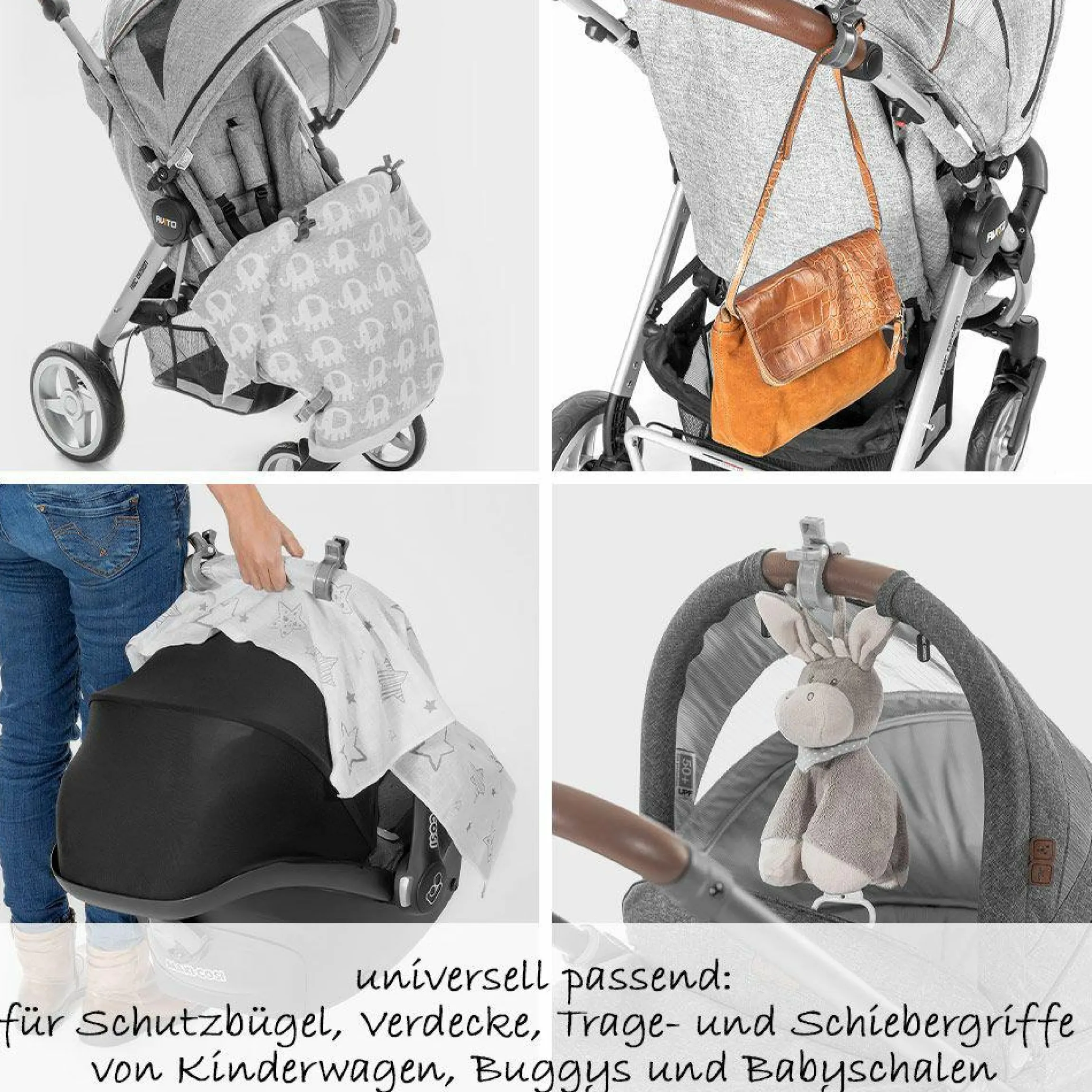 Kinderwagen-Klammern 6 Stück