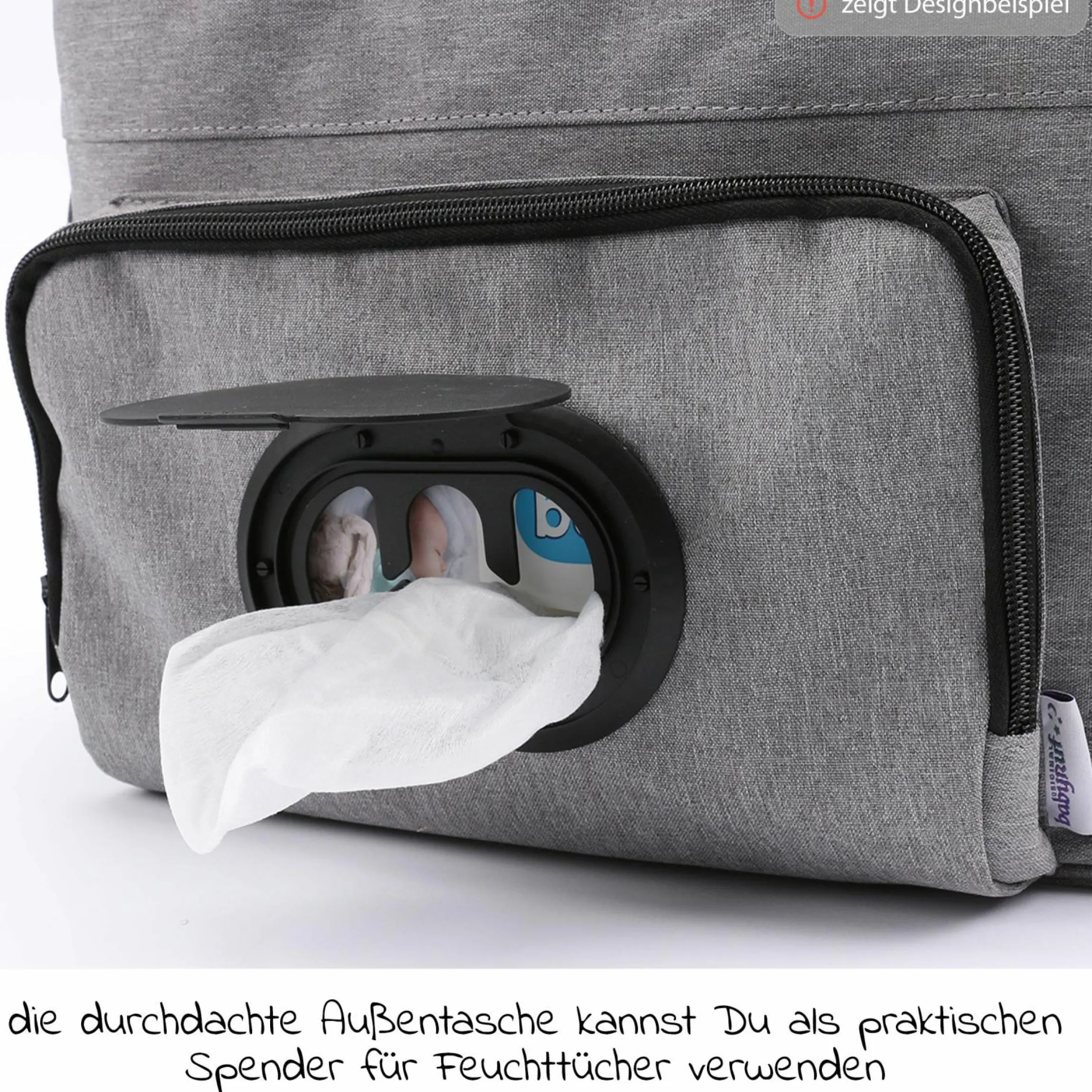 Kinderwagen-Organizer BO 300 mit Schultergurt & Wickelunterlage - Grey