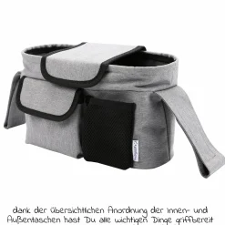 Kinderwagen-Organizer BO 100 - Grey