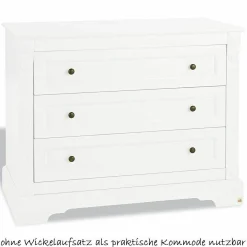 Kinderzimmer Emilia mit 2-türigem Schrank,Bett, breiter Wickelkommode