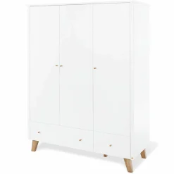 Kinderzimmer Pan mit 3-türigem Schrank, Bett, breiter Wickelkommode