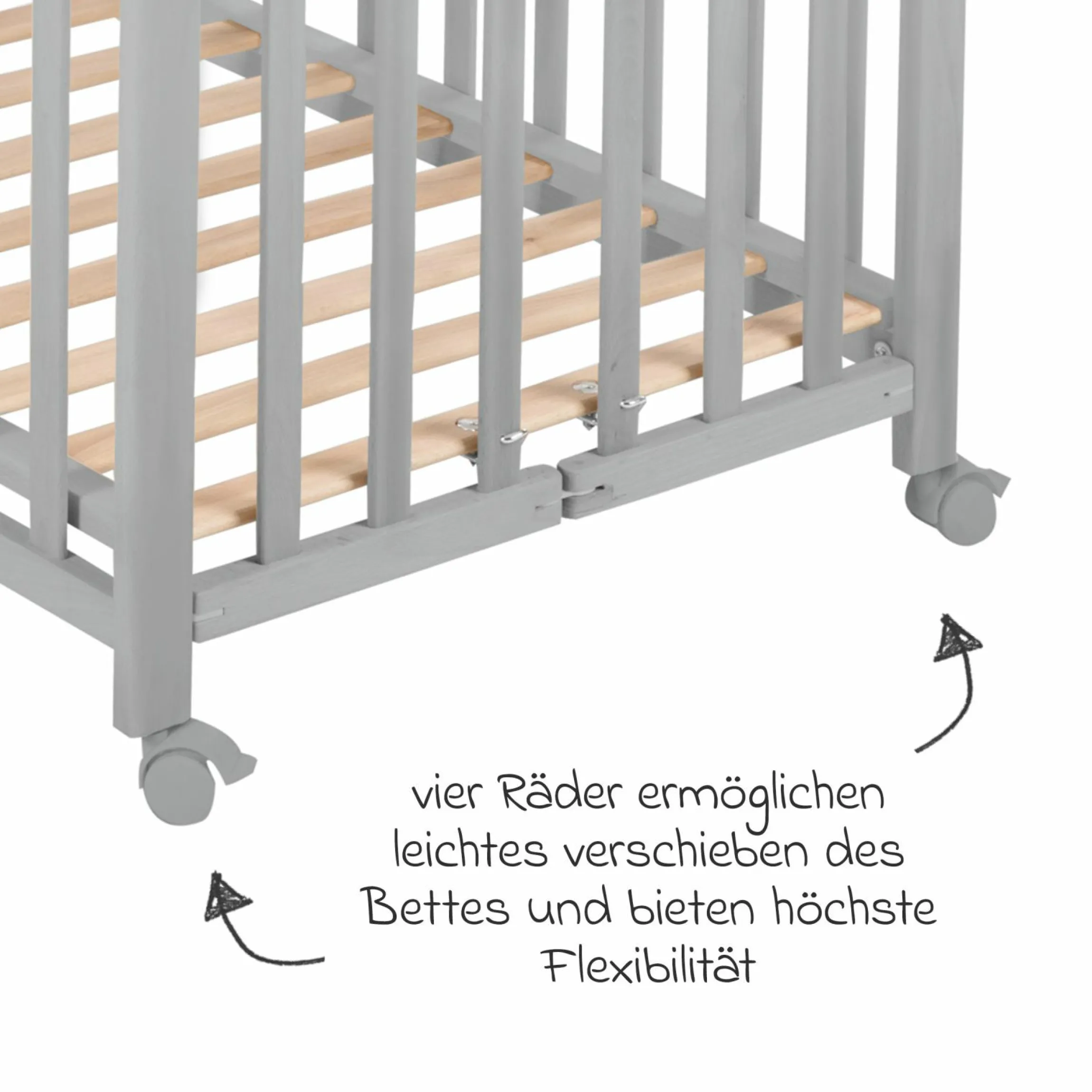 Klappbett 2-fach höhenverstellbar 60 x 120 cm - Taupe - Kollektion 2024