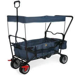 Klappbollerwagen Paxi dlx Comfort mit Bremse - Marineblau