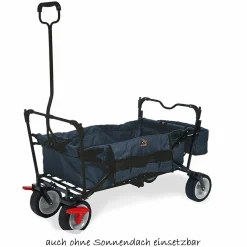 Klappbollerwagen Paxi dlx Comfort mit Bremse - Marineblau