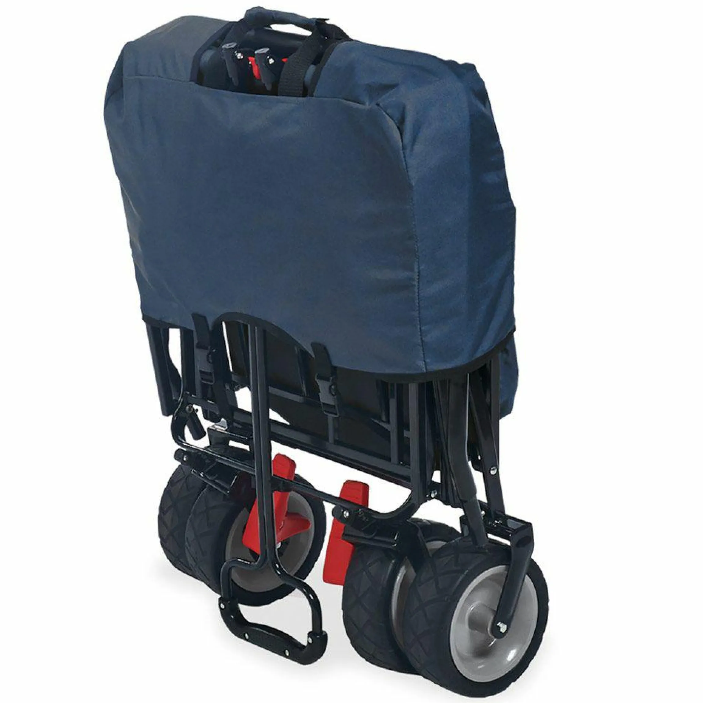 Klappbollerwagen Paxi dlx Comfort mit Bremse - Marineblau