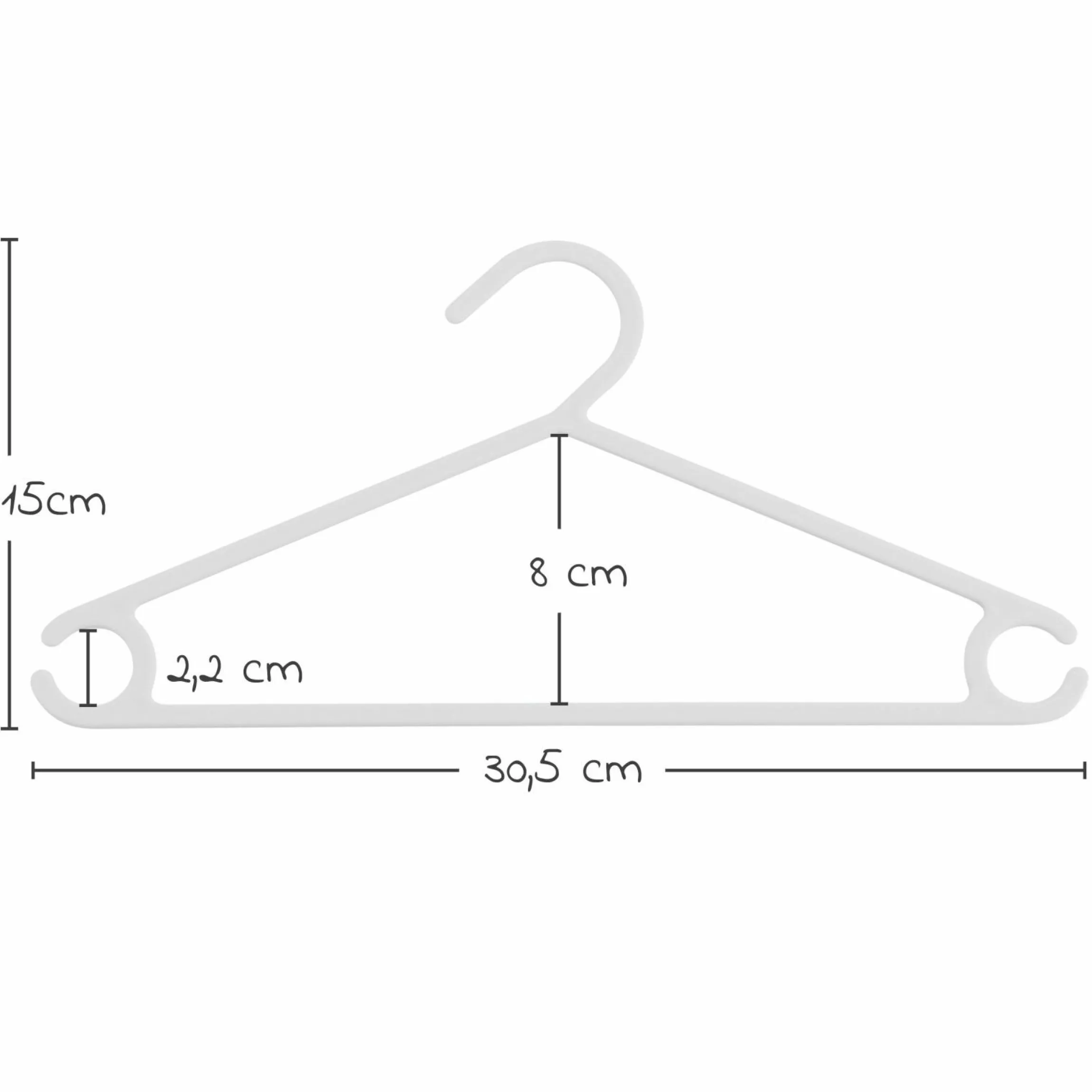 Kleiderbügel für Babys und Kinder (22 Stück) - Weiß