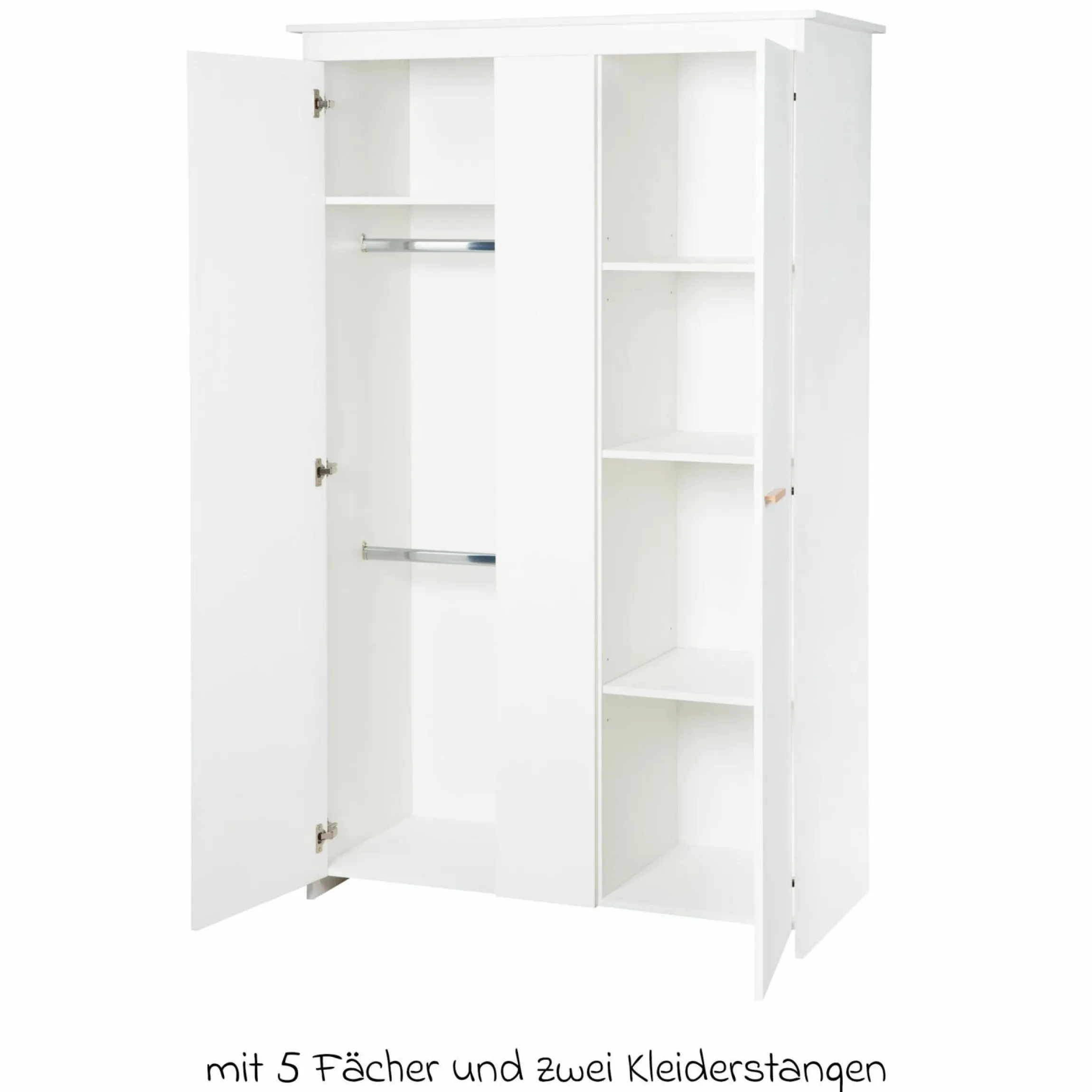 Kleiderschrank Anton 2-türig - Weiß - Kollektion 2024