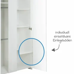 Kleiderschrank Anton 2-türig - Weiß - Kollektion 2024