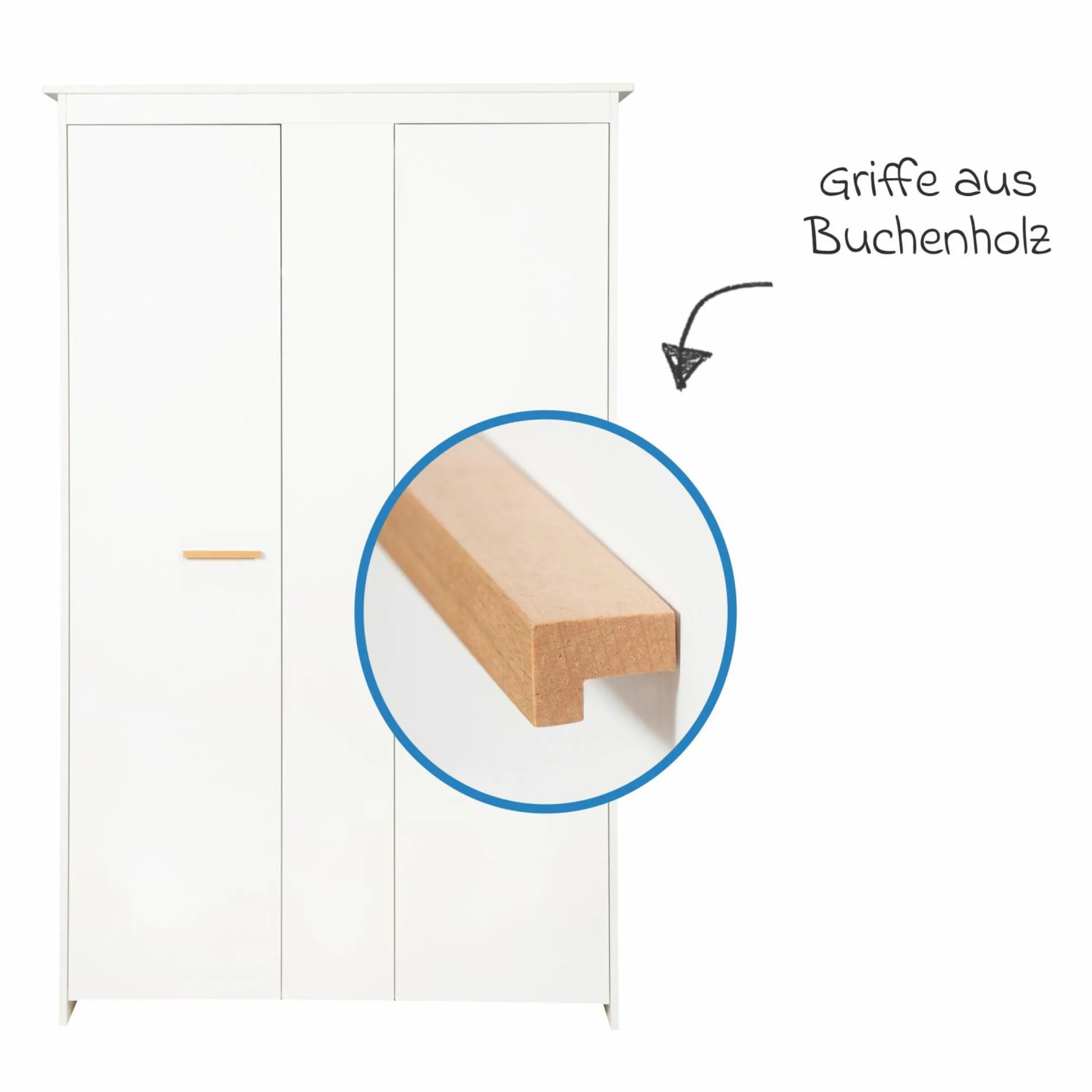 Kleiderschrank Anton 2-türig - Weiß - Kollektion 2024