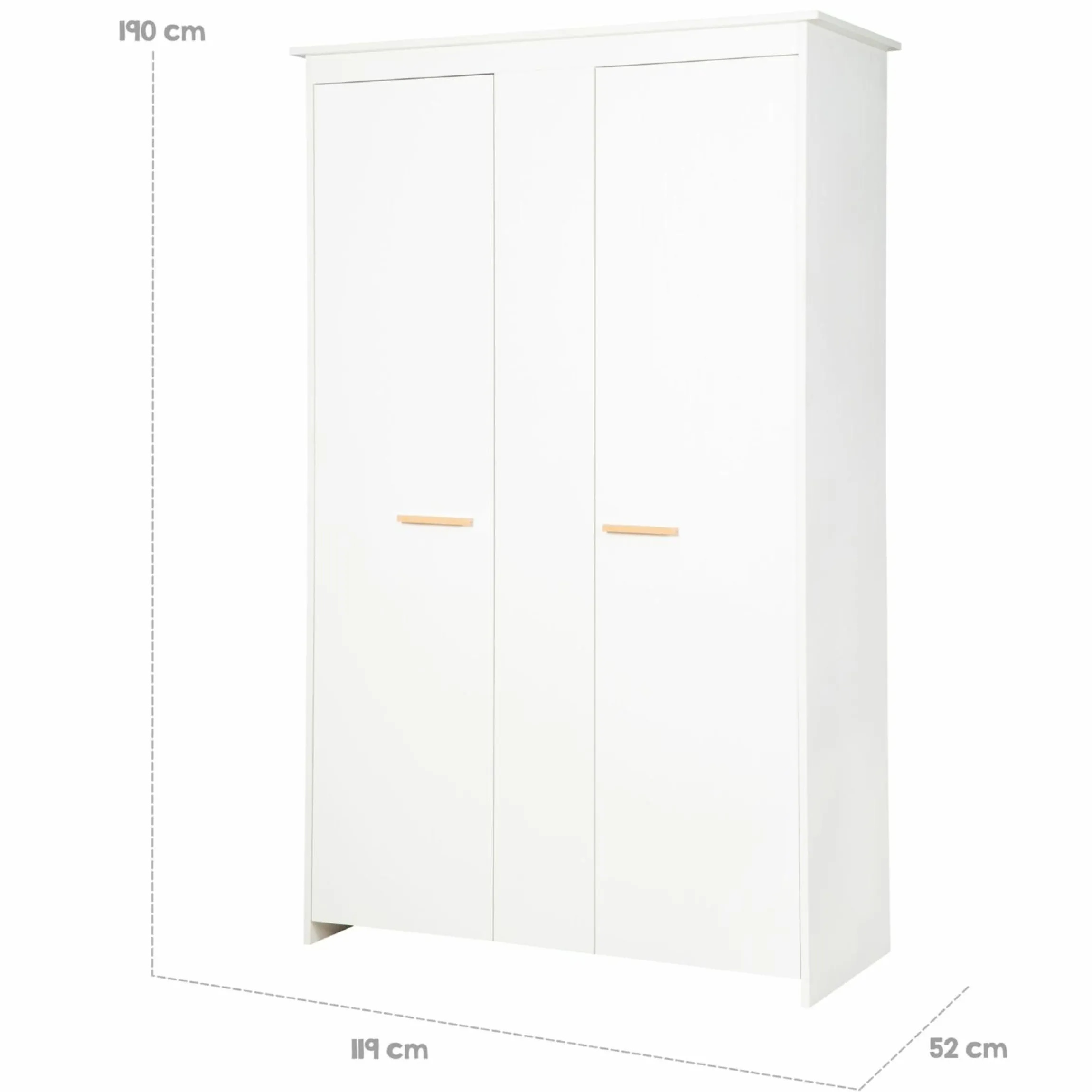 Kleiderschrank Anton 2-türig - Weiß - Kollektion 2024