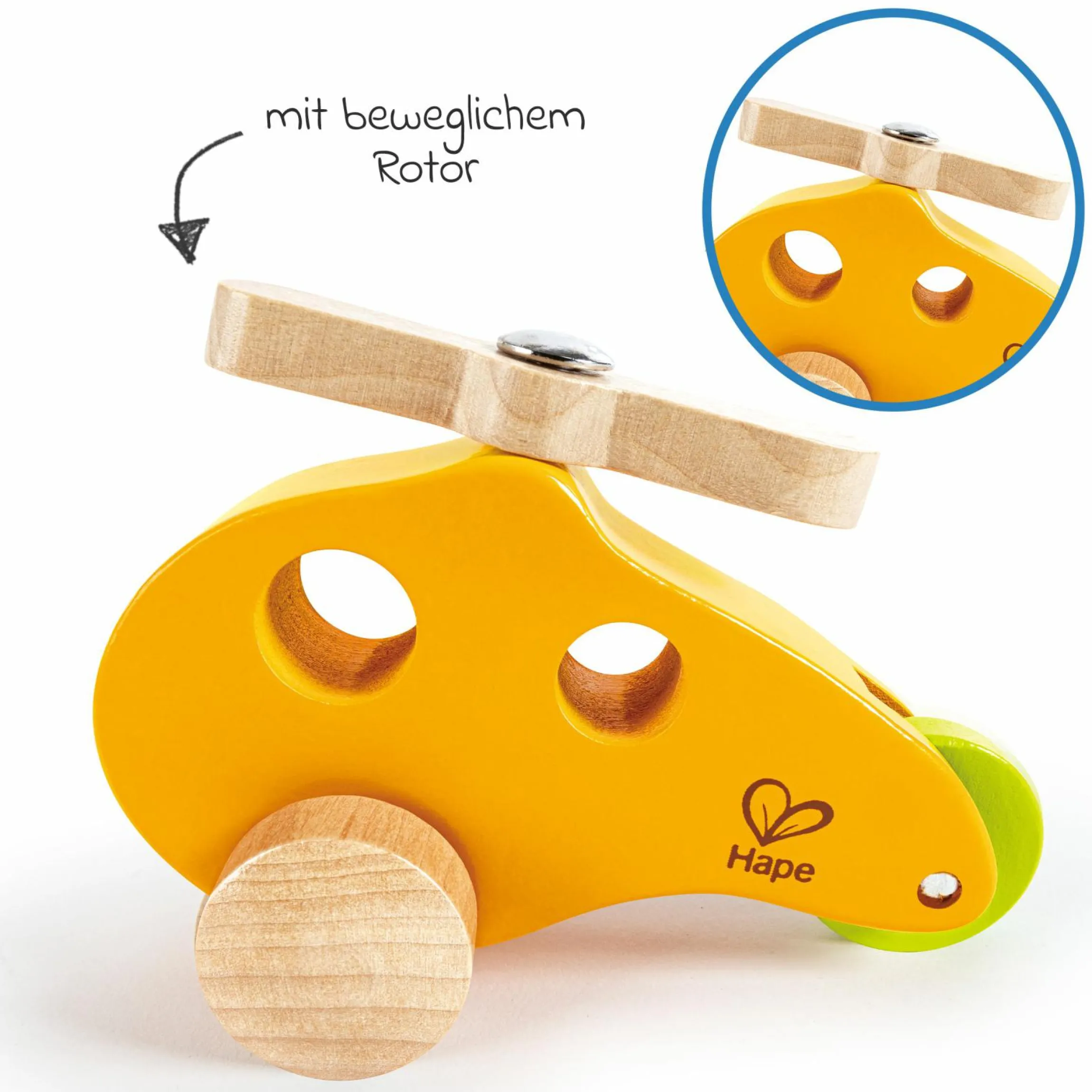 Kleiner Hubschrauber aus Holz