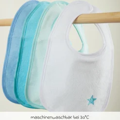 Klett-Lätzchen 4er Pack - Blau