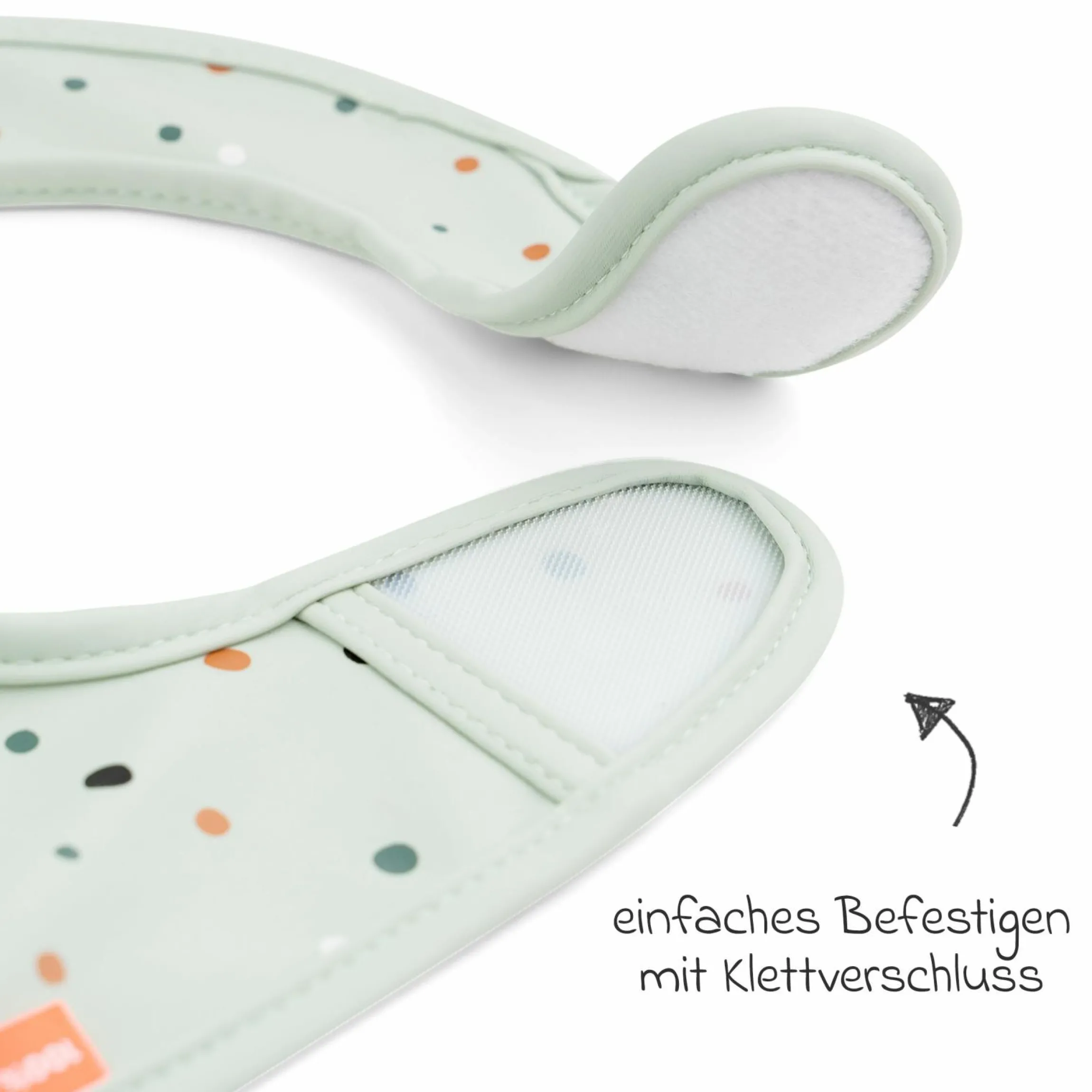 Klett-Lätzchen 2er Pack - Croco - Grün