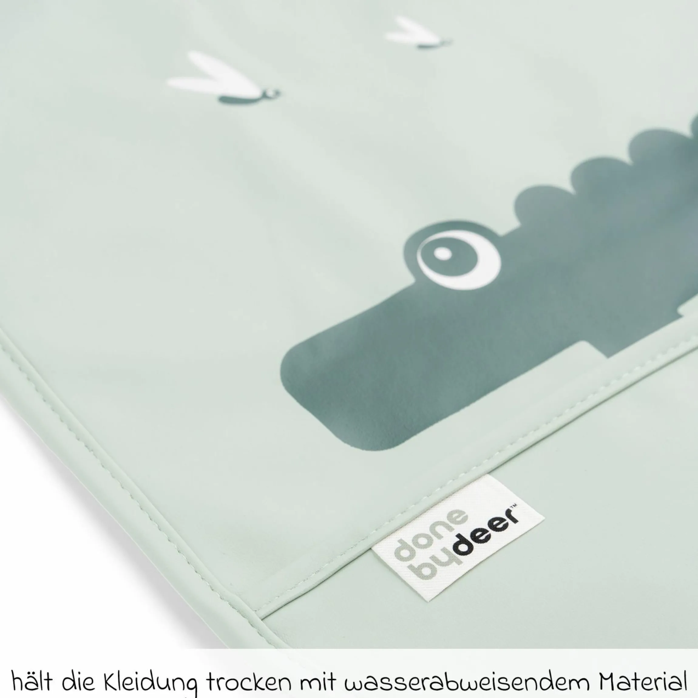 Klett-Lätzchen 2er Pack - Croco - Grün