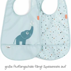 Klett-Lätzchen 2er Pack - Elphee - Blau