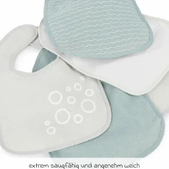Klett-Lätzchen 5er Pack - Grau