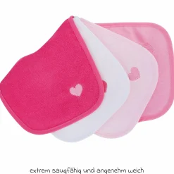 Klett-Lätzchen 4er Pack - Pink Rosa