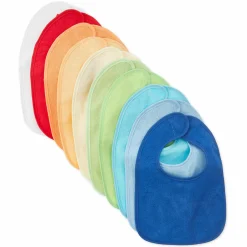 Klett-Lätzchen 10er Pack Frottee mit Folienrückseite