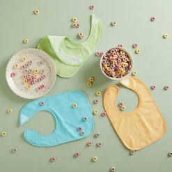 Klett-Lätzchen 10er Pack Frottee mit Folienrückseite
