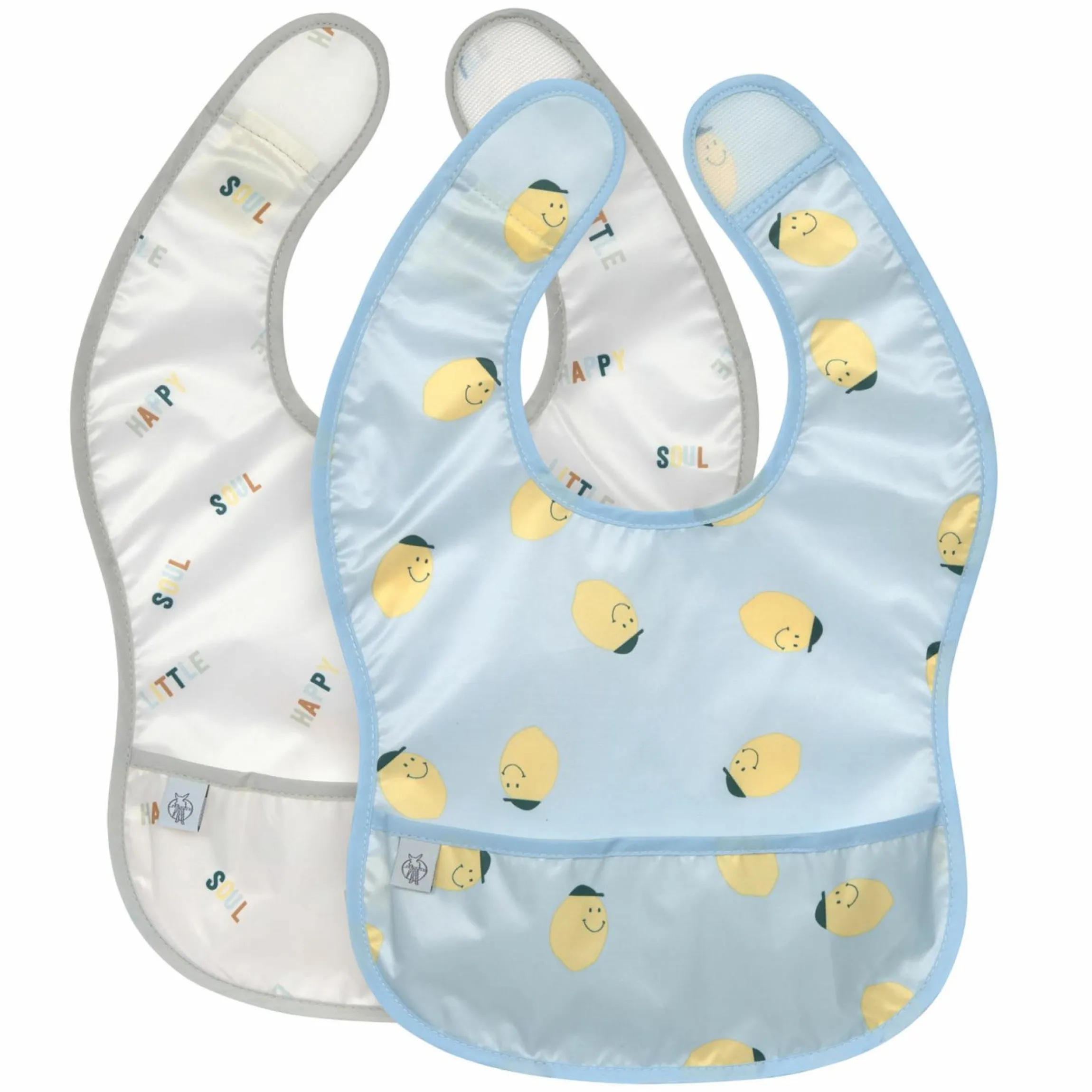 Klett-Lätzchen 2er Pack Lightweight Bib - Happy Fruits - Lemon
