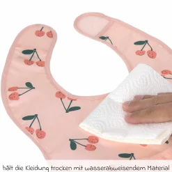 Klett-Lätzchen 2er Pack Lightweight Bib - Happy Fruits - Cherry