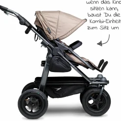 Kombi-Einheit (1 x Wanne & Sitz) für Duo - Braun