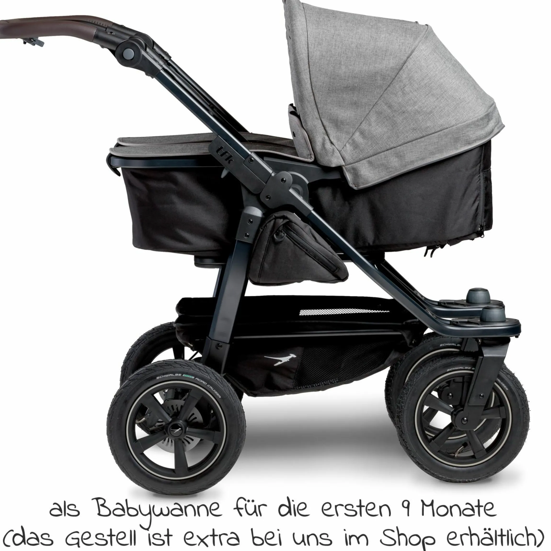 Kombi-Einheit (1 x Wanne / Sitz) für Duo 2 - Premium Grau - Kollektion 2025