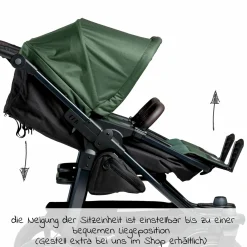 Kombi-Einheit (1 x Wanne / Sitz) für Duo 2 - Olive - Kollektion 2025