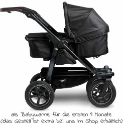 Kombi-Einheit (1 x Wanne / Sitz) für Duo 2 - Schwarz - Kollektion 2025