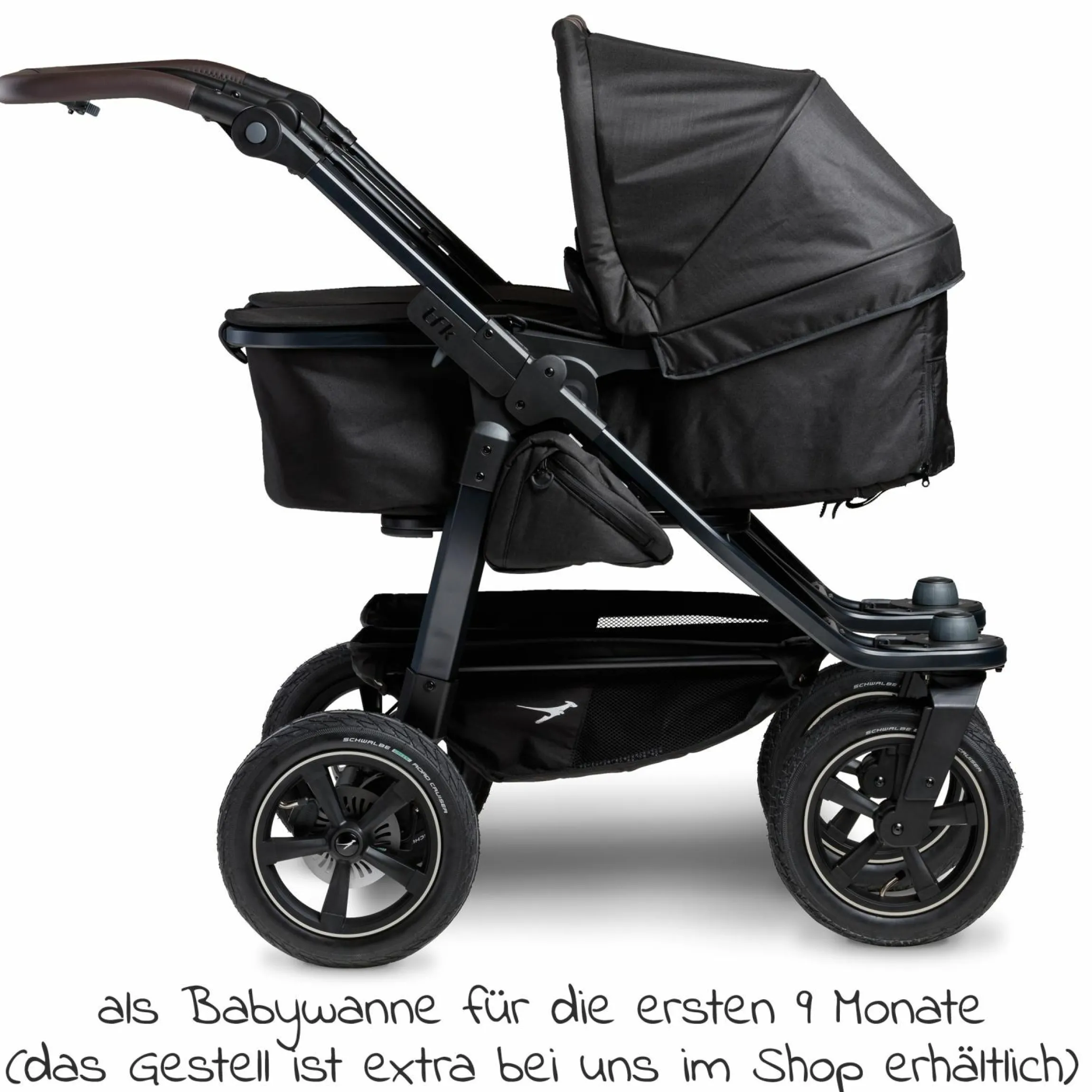Kombi-Einheit (1 x Wanne / Sitz) für Duo 2 - Schwarz - Kollektion 2025