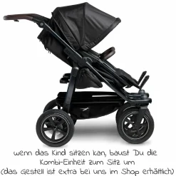 Kombi-Einheit (1 x Wanne / Sitz) für Duo 2 - Schwarz - Kollektion 2025